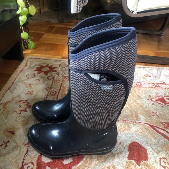 Bogs Shoes - Herringbone Tall Bogs Boots-8